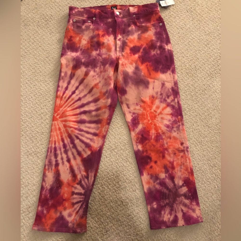 Tie-dye Gap cheeky straight jeans (never worn)